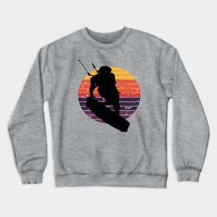 Kitesurfers Freestyle Kite Female Rider Vintage Sunset Retro Sunrise Crewneck Sweatshirt